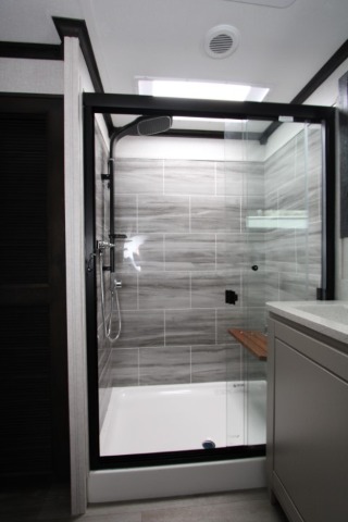 Redwood walk-in shower