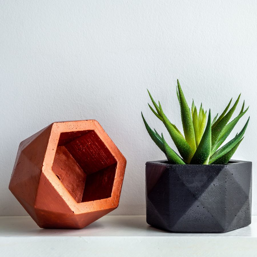 geometric plant pot