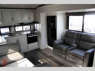 Kitchen and living space in the Keystone Cougar